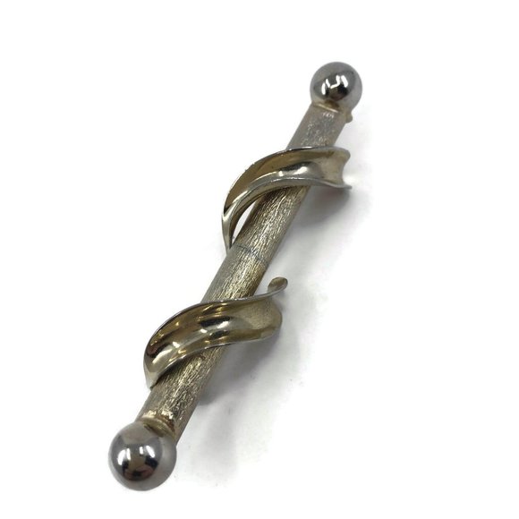 Vintage Gold Tone Brooch Rod with Swirl - Picture 1 of 5